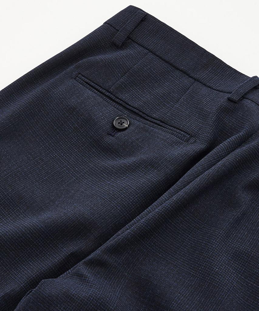 STCO Summer Wool 49 Micro Pattern Pants Navy (Classic Fit)_Sslub56Ccn