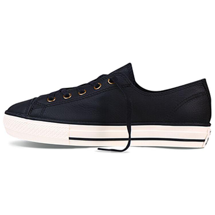 Converse Chuck Taylor All Star Kožené Ležérní Protiskluzové Odolné Nízké Skate Boty Dámské Tenisky Černé 551535C