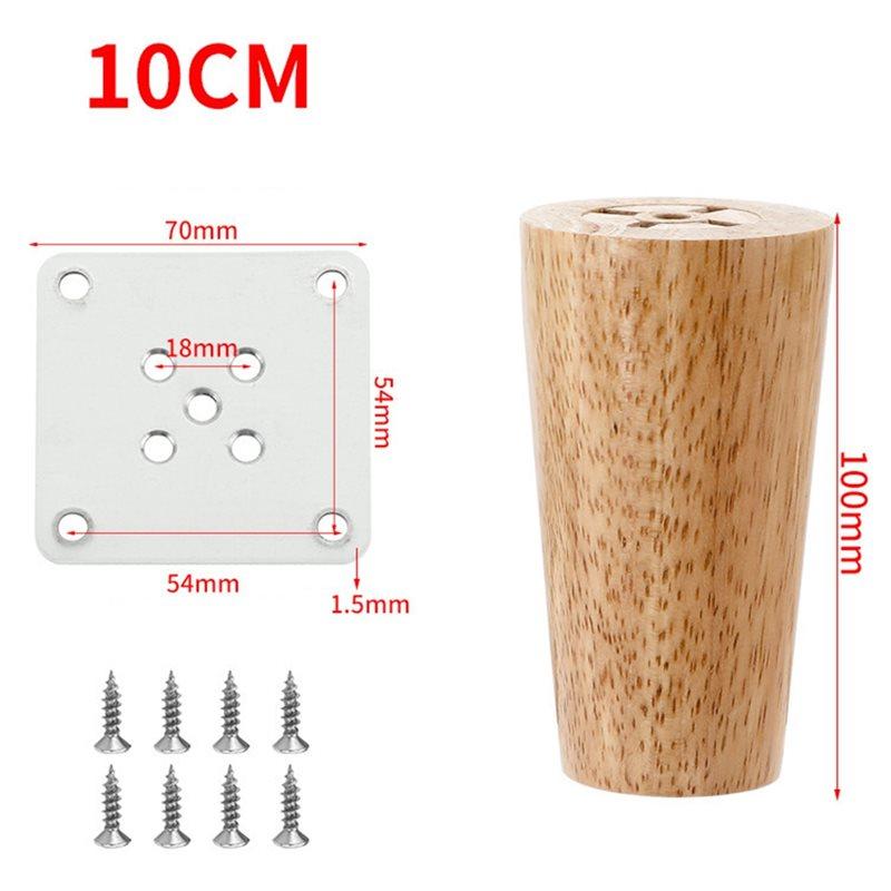 4pack Natural Solid Wood Furniture Leg Table Feets Wooden Cabinet Table Legs Fashion Furniture Hardware Replacement for Sofa Bed