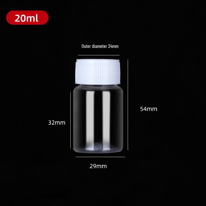 Clear Wide-Mouth PET Plastic Bottles, 50ml & 100ml - Dispensing/Capsule Bottles for Medicine.