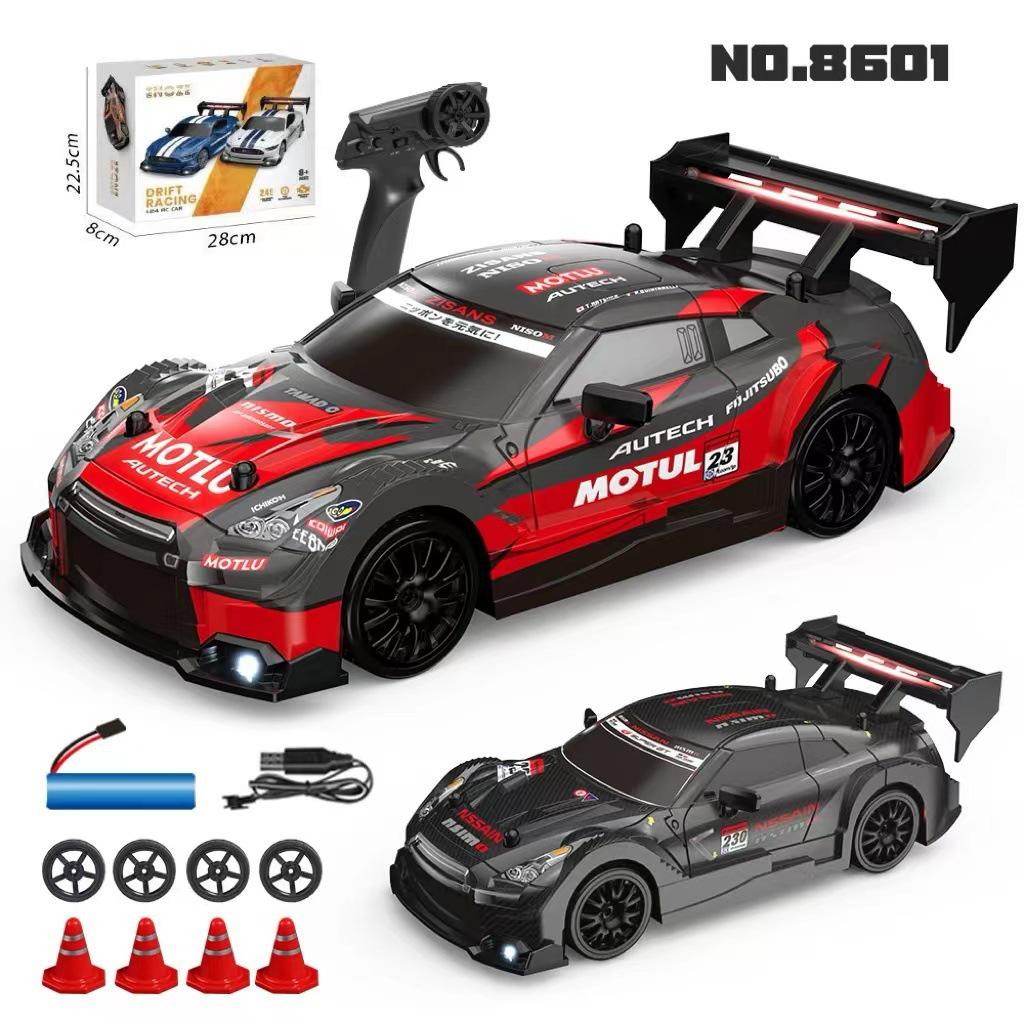 High-Speed 4WD Drift RC Car with Lights - 2.4G Kids' GTR Competition Toy