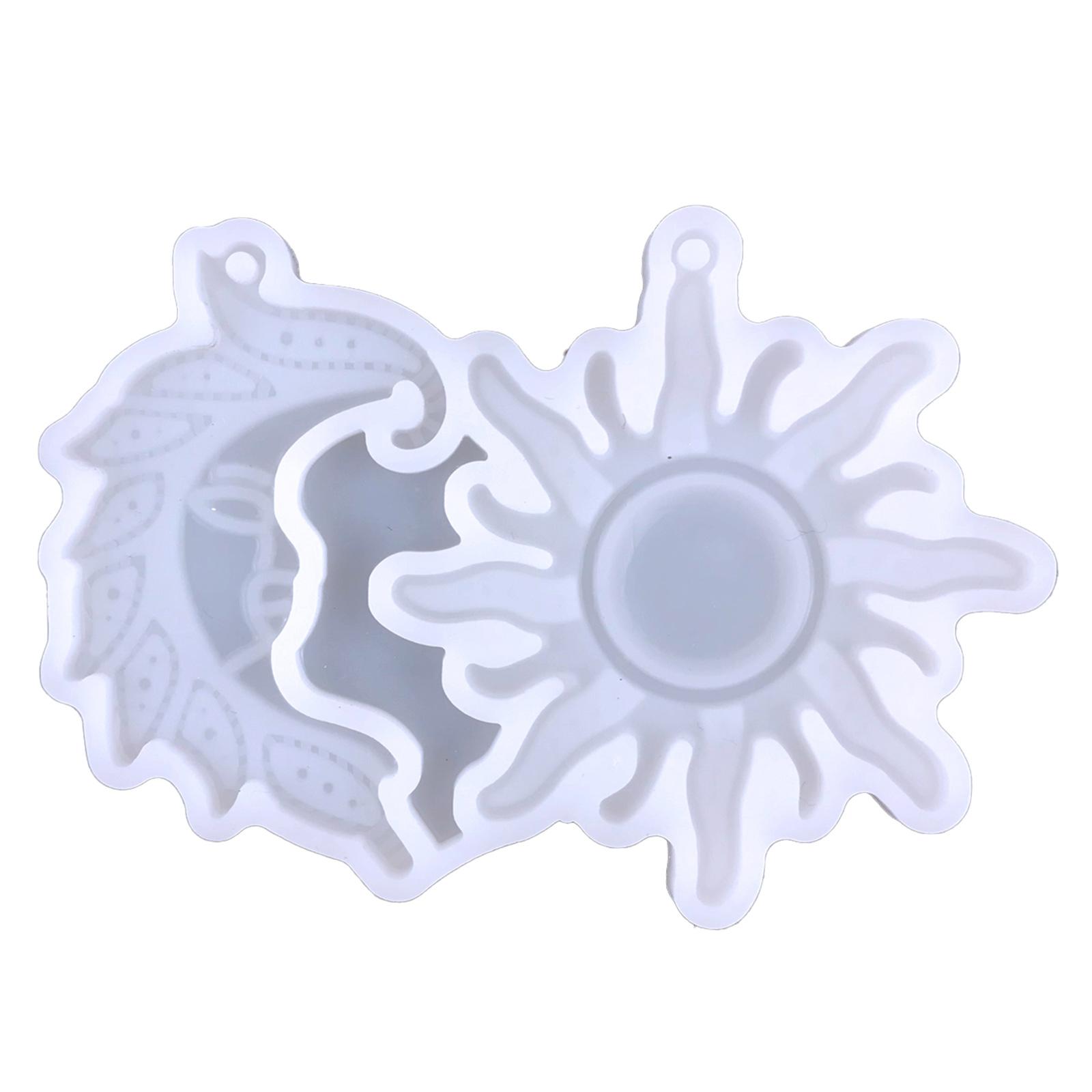 

Asymmetric Sun Moon Combination Earring Mold Epoxy Resin Ornament Mold Resin Casting Pendant Mold Suitable for Diy чистый