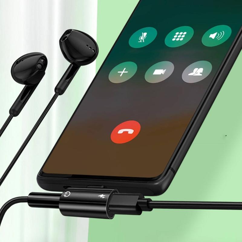 USB C To 3.5mm Headphone and Chargers Adapter With 3.5mm Headphone Port PD60W Fast Charging Aluminum Alloy Design