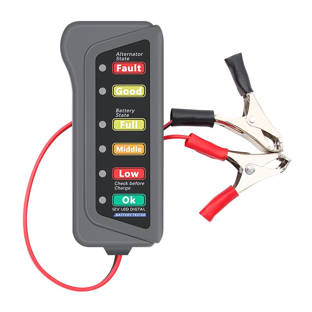 12V Car Battery Tester - Voltage Detection for Storage Batteries.