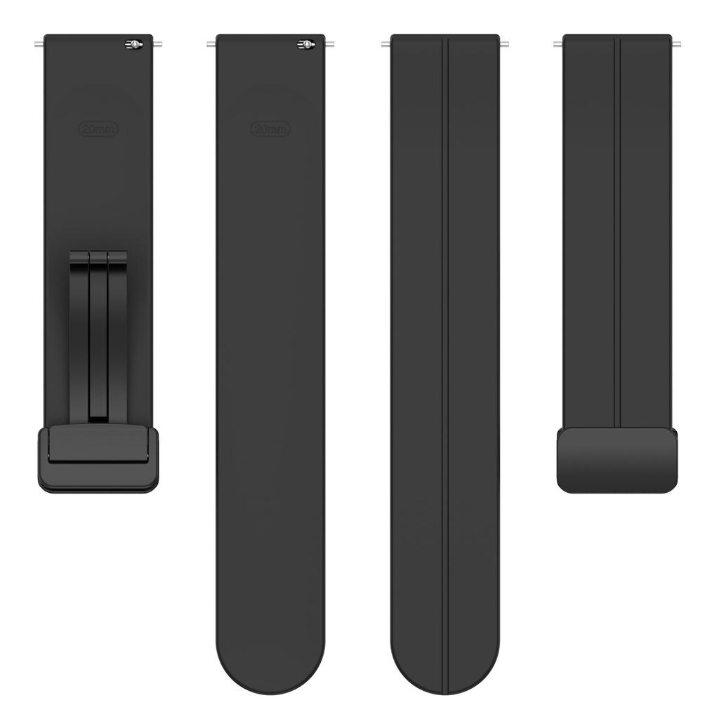 For Huawei/Samsung Universal 22mm Smartwatch Strap Magnetic Folding Buckle Silicone Band