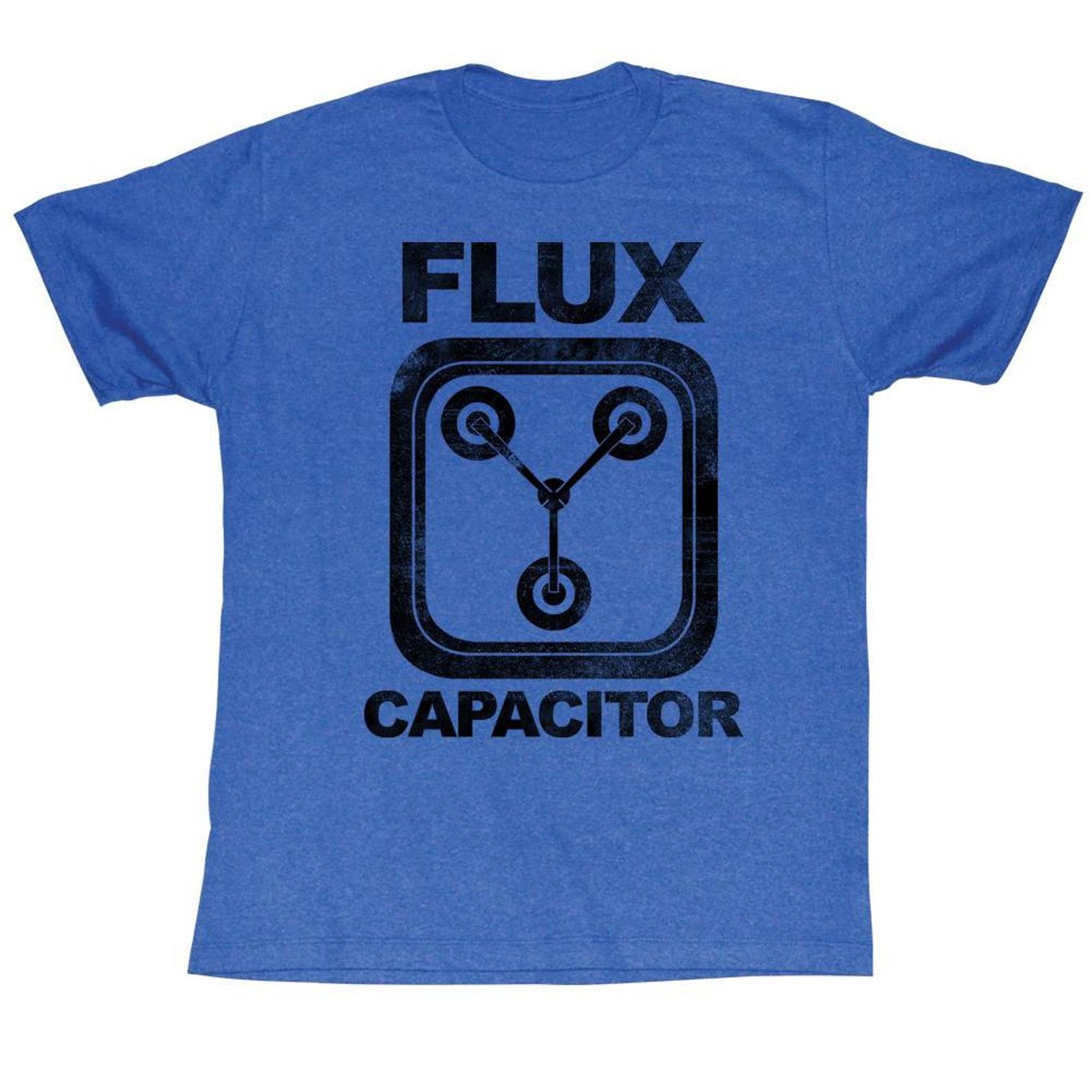 Back to the Future Flux Capacitor Blue Adult T-Shirt 2XL