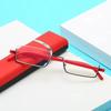 2024 Portable Anti-Blue Light Floral Reading Glasses for Men & Women - Elegant Rimless/Semi-Rimless Presbyopic Glasses with Pen Holder