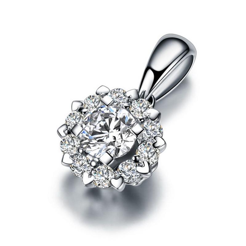CC Necklaces Pendants For Women Snowflake Cubic Zirconia Heart Hollow Pendant Classic Jewelry No Chain CCN266