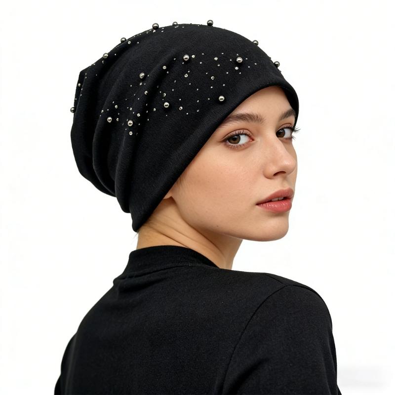 Breathable Skull Cap Slouch Stretchy Pullvoer Hat for Everyday Fashion and Muslims Women Daily Wear Comfortable Headwear