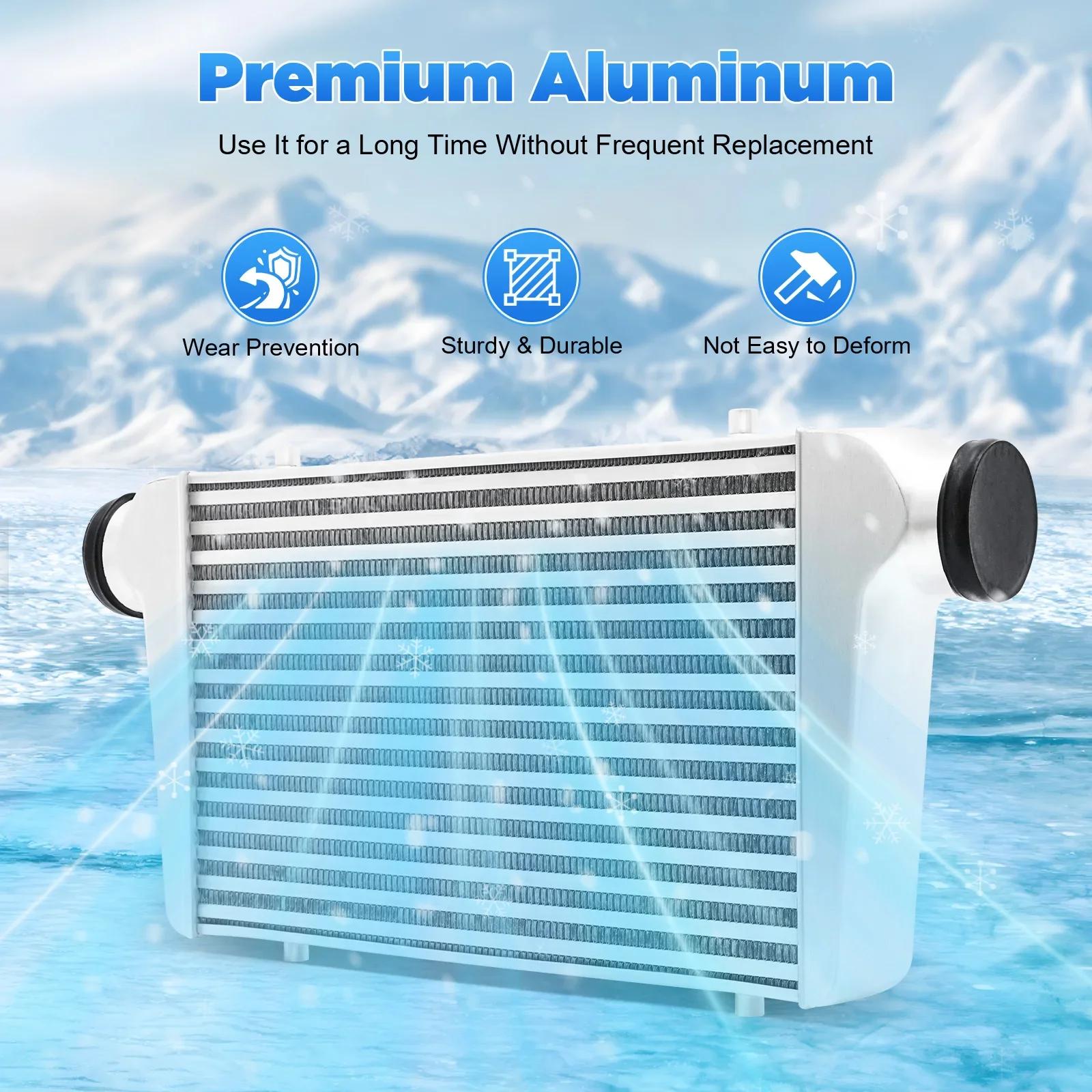 

Universal Intercooler,Front Mount Intercooler 3 Inlet &Outlet Universal Aluminum Turbo Intercooler w/ for Turbo Charger System United States