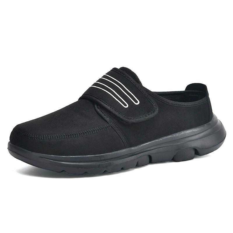 

Осенне-зимние новые мужские кроссовки для ходьбы, легкие, с мягкой подошвой, нескользящие, сумка и хлопковые тапочки, женские, для мам, теплые, повседневные туфли для дома и прилива 36 чёрный