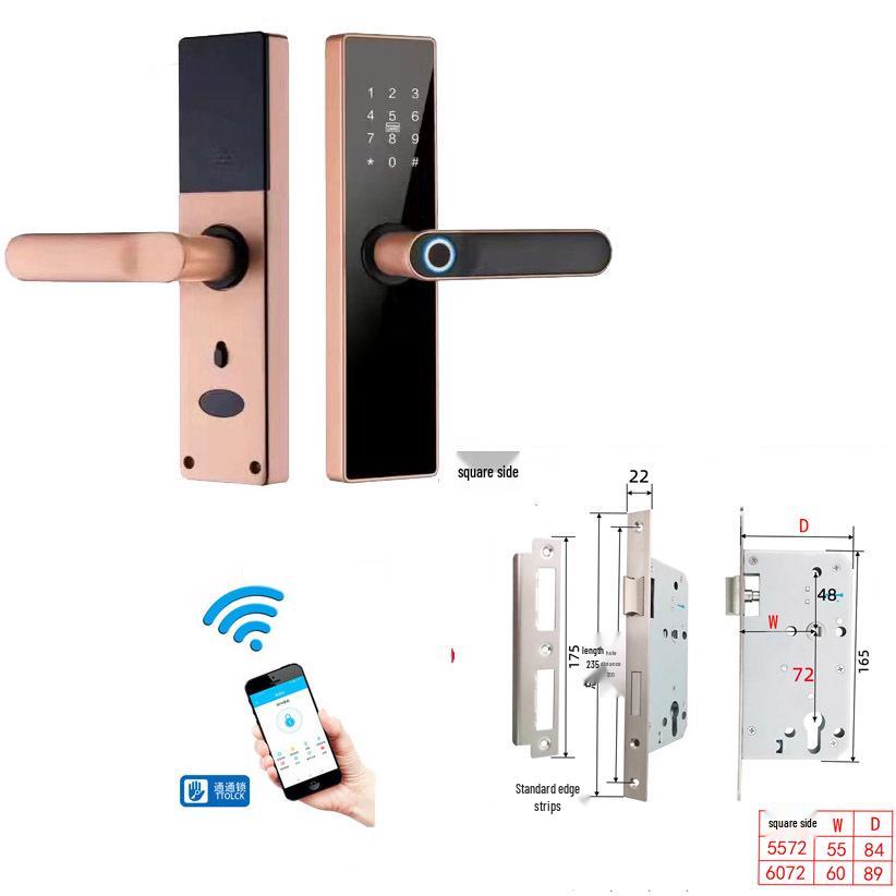 Mehrsprachiges Smart-Fingerabdruck-Türschloss mit Graffiti-Design