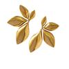European and American niche glossy flower leaf stud earrings hot-selling simple and versatile commuter earrings metal girls earrings