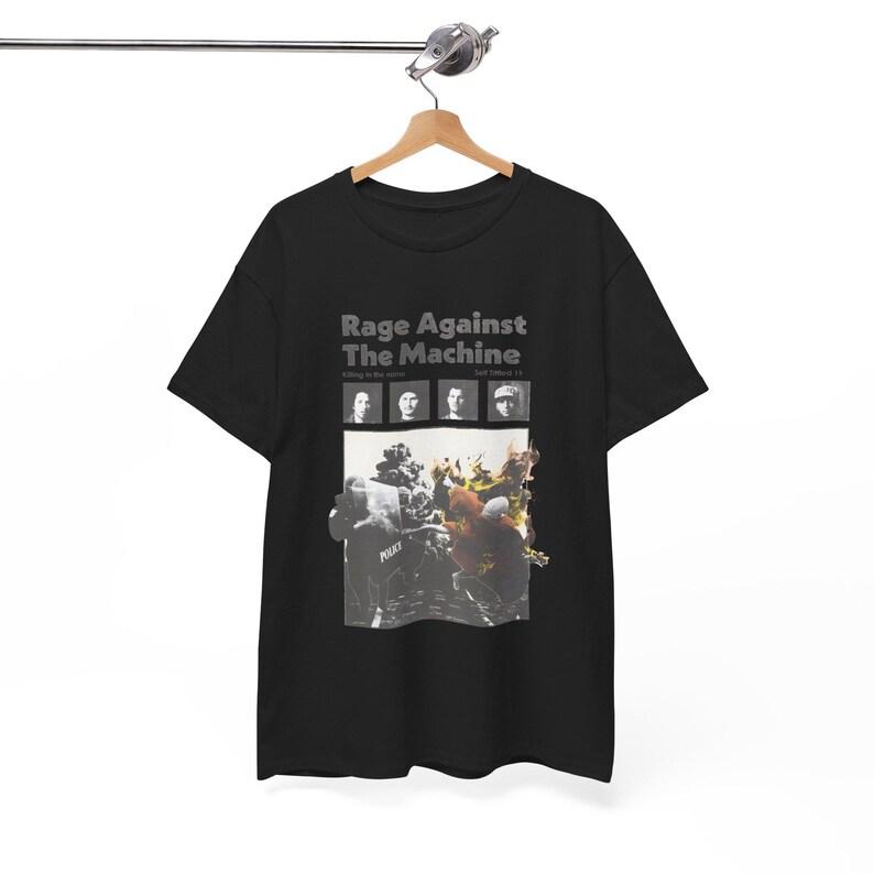 

2026 Summer Fashion Trendy Tee Rage Against The Machine _self Titled_ T-shirt _ Killing in The Name Graphic Tee Hip Hop Streetwear Oversized Tshirt 4XL