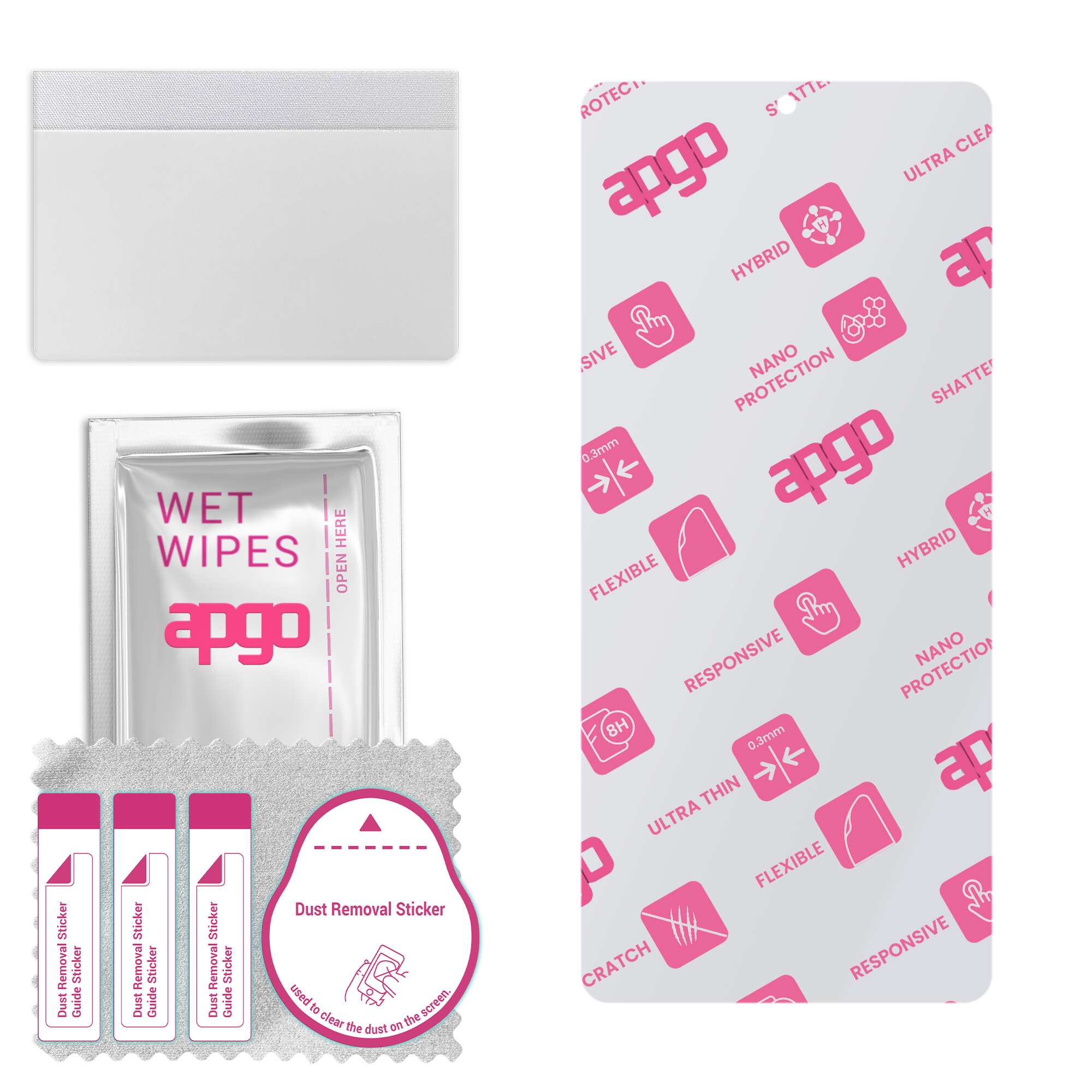 

apgo Ultra-Clear Hybrid protective glass compatible with ZTE Nubia Z40S Pro, flexible nano glass, great replacement for tempered glass, scratch-resist