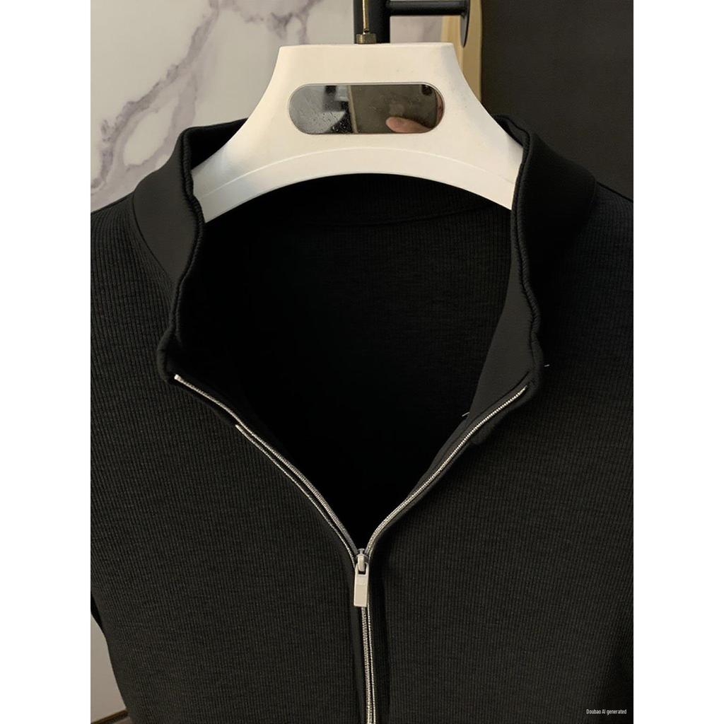 Korean Double Zipper Long-Sleeve Women's Slim Base Layer Top - 2025 Autumn/Winter Collection