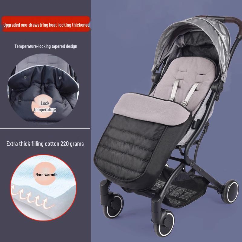 Winter Windproof Stroller Foot Cover: Cozy Sleeping Bag & Pad