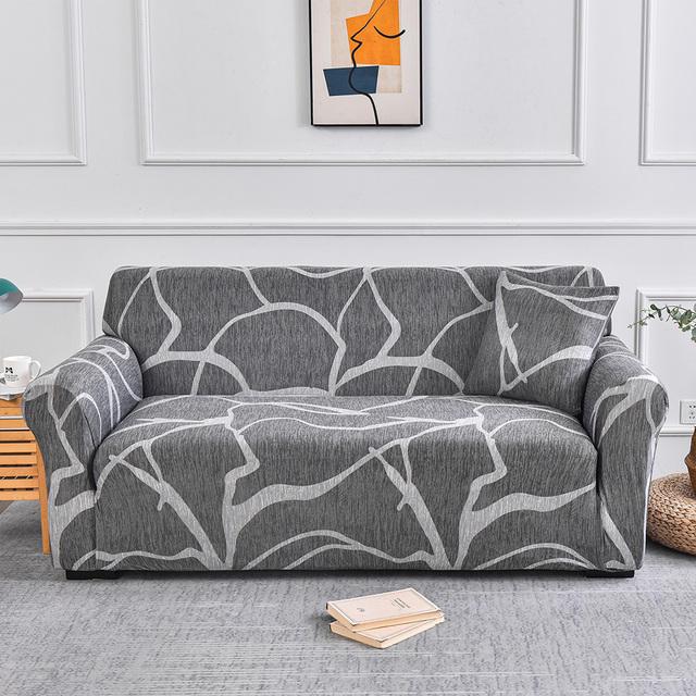 

Чехлы для диванов с принтом для гостиной, эластичный чехол для дивана, геометрический чехол для дивана, угловой L-образный шезлонг, чехол для дивана Small(90-140cm)1pc
