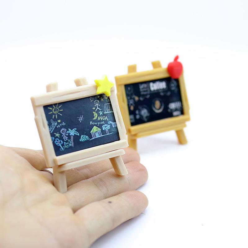 1 Set Dollhouse Miniature Coffee House Signboard & Painting Board Palette Model - Cute Doll Kitchen Home Decor Accessories