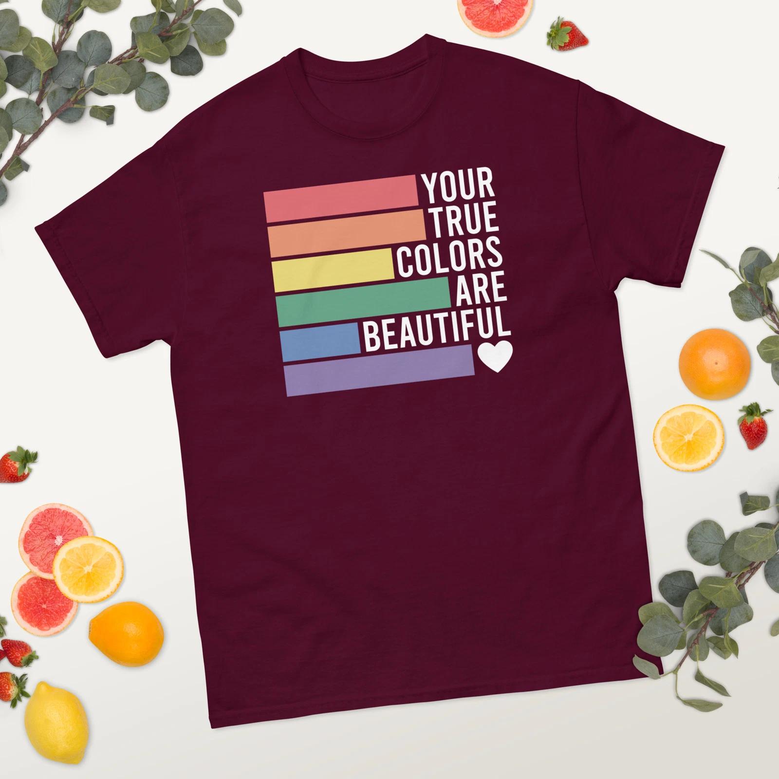 Your True Colors - Gildan 5000 Unisex Classic Tee - Pride - LGBTQIA S