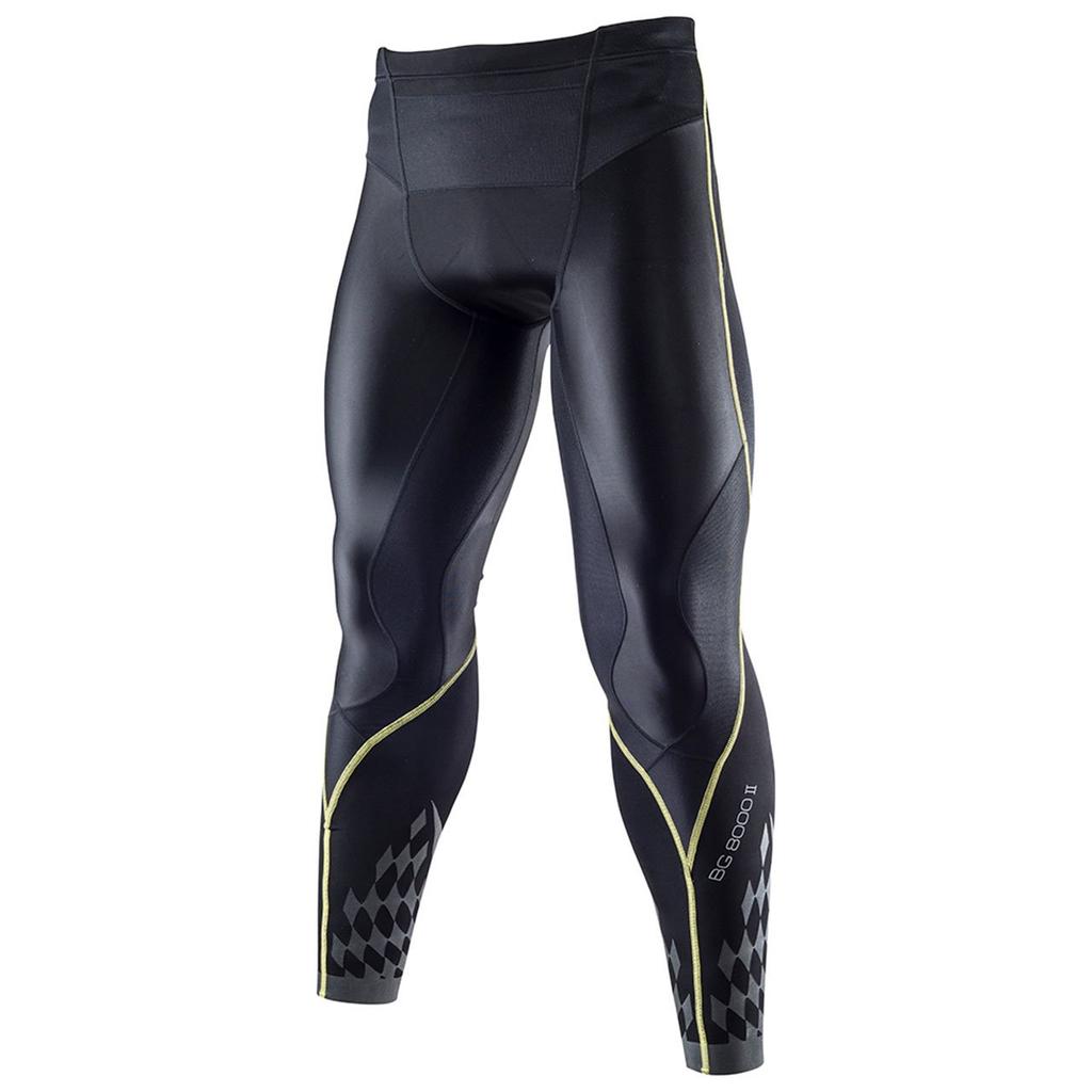 Mizuno Tréninkové BG8000II Biogear legíny (Dlouho) Pánev Lýtko Podpora kolene 3D Střih Streč UV Lehký Pánský K2MJ5B01 94 Černá x Žlutá S