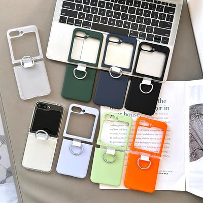 Geeignet für Galaxy Samsung Z FLIP7 5 4 3 Faltbares Handyhülle Matt Transparent Glänzend Ring Z Flip6
