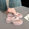 Flip-flops Women's Summer Outer Wear 2025 Summer New Thick Soft Bottom Fashionable Versatile Seaside Beach Sandals Pinch Slippers