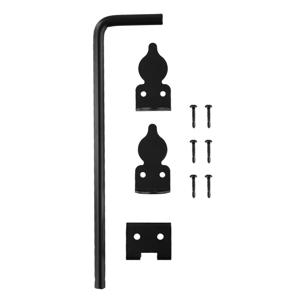 Black Coated Package Contents Gate Drop Rod Steel Black Convenient Use Easy Install Fitment Gate Drop Rod Wood Fence