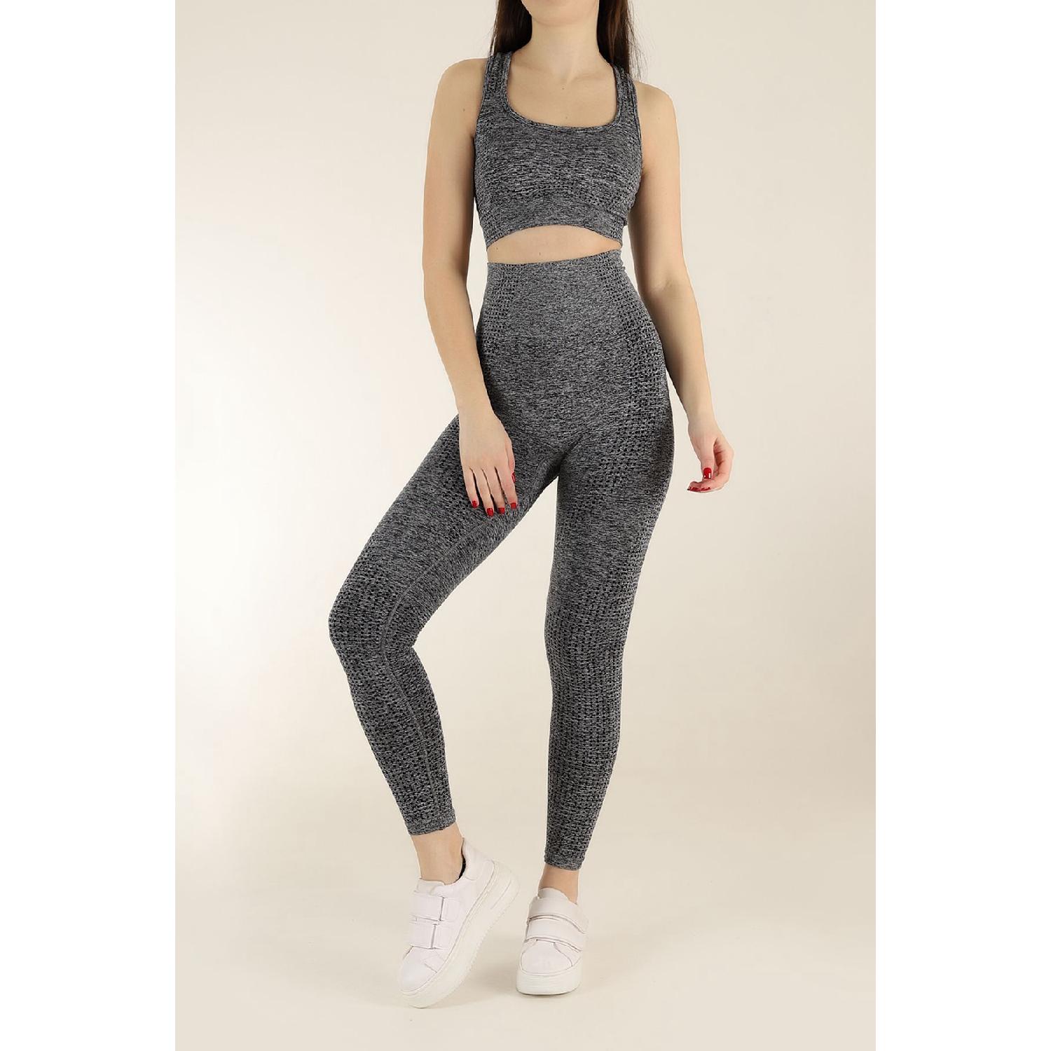 

Melange Sports Bra Tights Set S/M синій