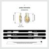 Aifle Daily Contrast Color Double Ring Earrings - S925 Sterling Silver Plated Platinum Jewelry for Women