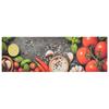 VidaXL Tapis de cuisine lavable impression légumes 60x180 cm velours 136538