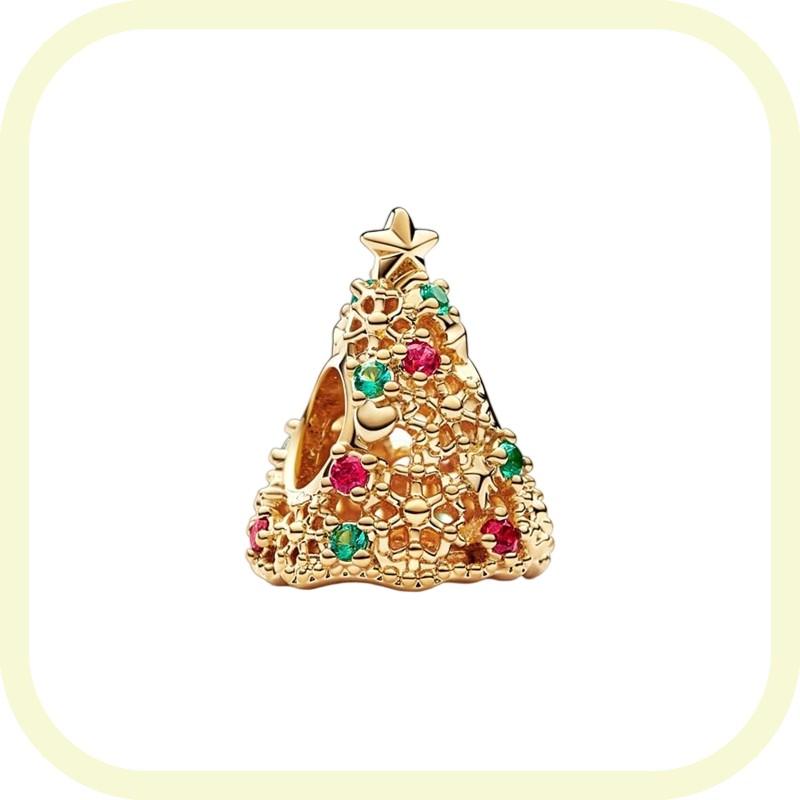 New Golden Flowers Collection Charm Bead Lucky Shamrock Rose in Bloom Daisy Flower Safety Chain Compatible With Authentic Bracelets Do It Yourself Jew