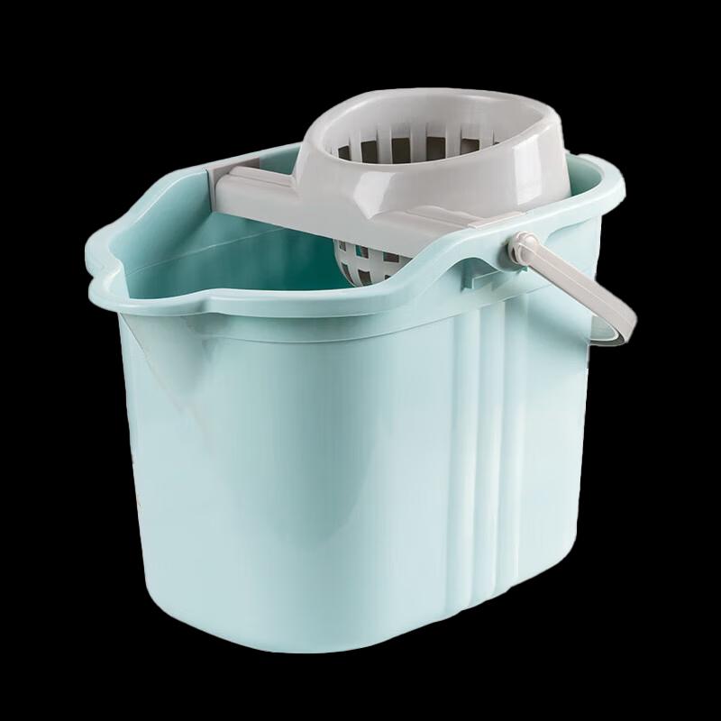 Square PP Plastic Mop Bucket with Wheels