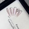 Pure Hand-made Phototherapy Wearable Nail Piece Long Tip Light-year Pile Drill Wearable Nail Finished Product Reusable Nail Patch