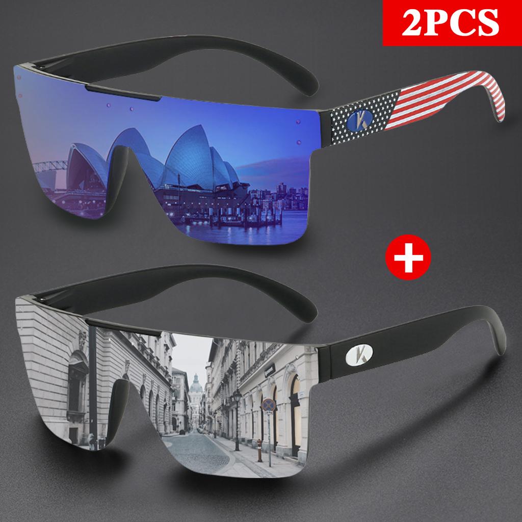 KAROS 2PCS Latest Outdoor Cycling Sunglasses for Men and Women Driving Glasses Sports Climbing Eyewear UV400 Bicycle Glasses