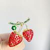 Stylish Strawberry Shaped Pin Alloy Jewelry For Daily Wear Business Event Gifts