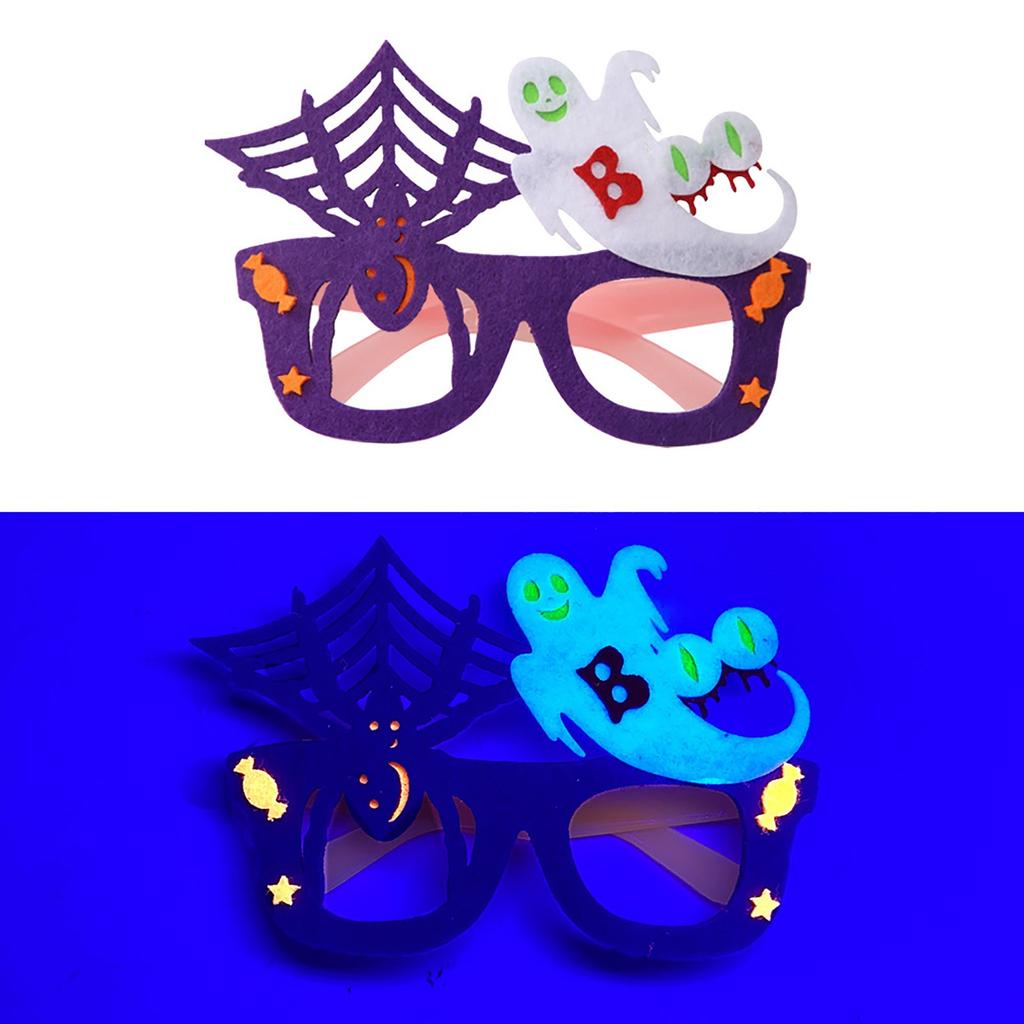 Fluorescent Halloween Glasses For Glow The Dark Spider Party Accessories Fit Lightweight For Halloween Photoshoots And Festive Celebrations