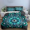 Mandala Decorative Three-Piece Set Soft Comfortable Duvet Cover Bedding Set Included 1*Duvet Cover & 2*Pillowcases, Gift