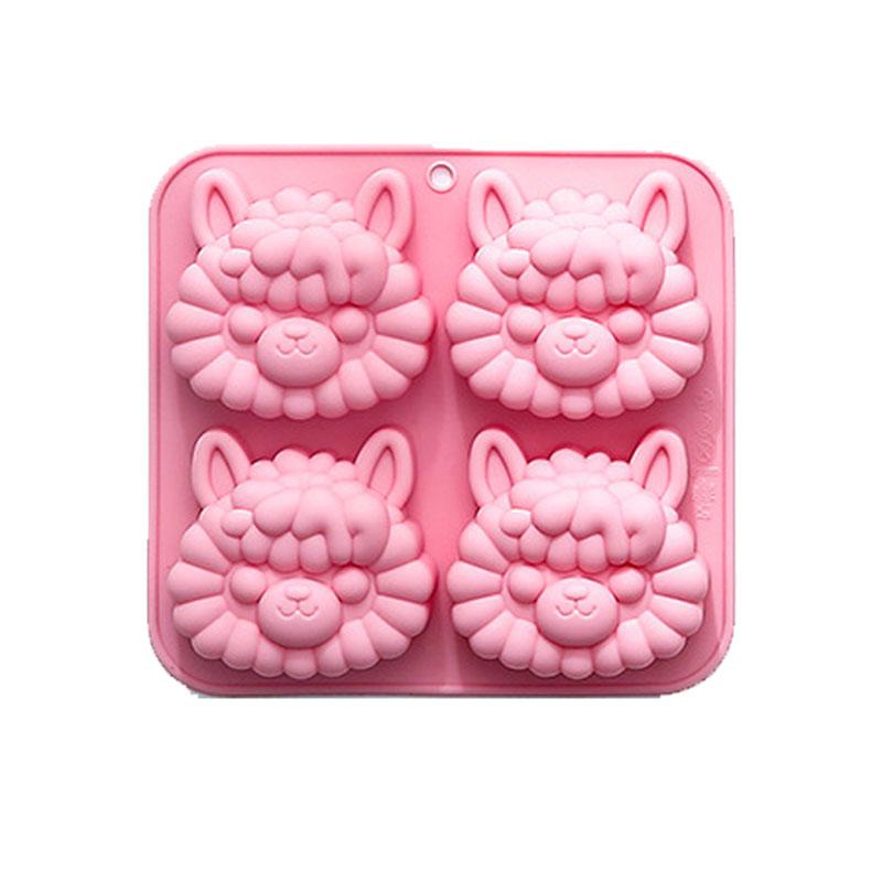

Alpaca Silicone Mold For Soap Making Supplies Llama Jelly Candy Chocolate Ice Cube Tray Cartoon Animal Cookies Cake Decorating рожевий