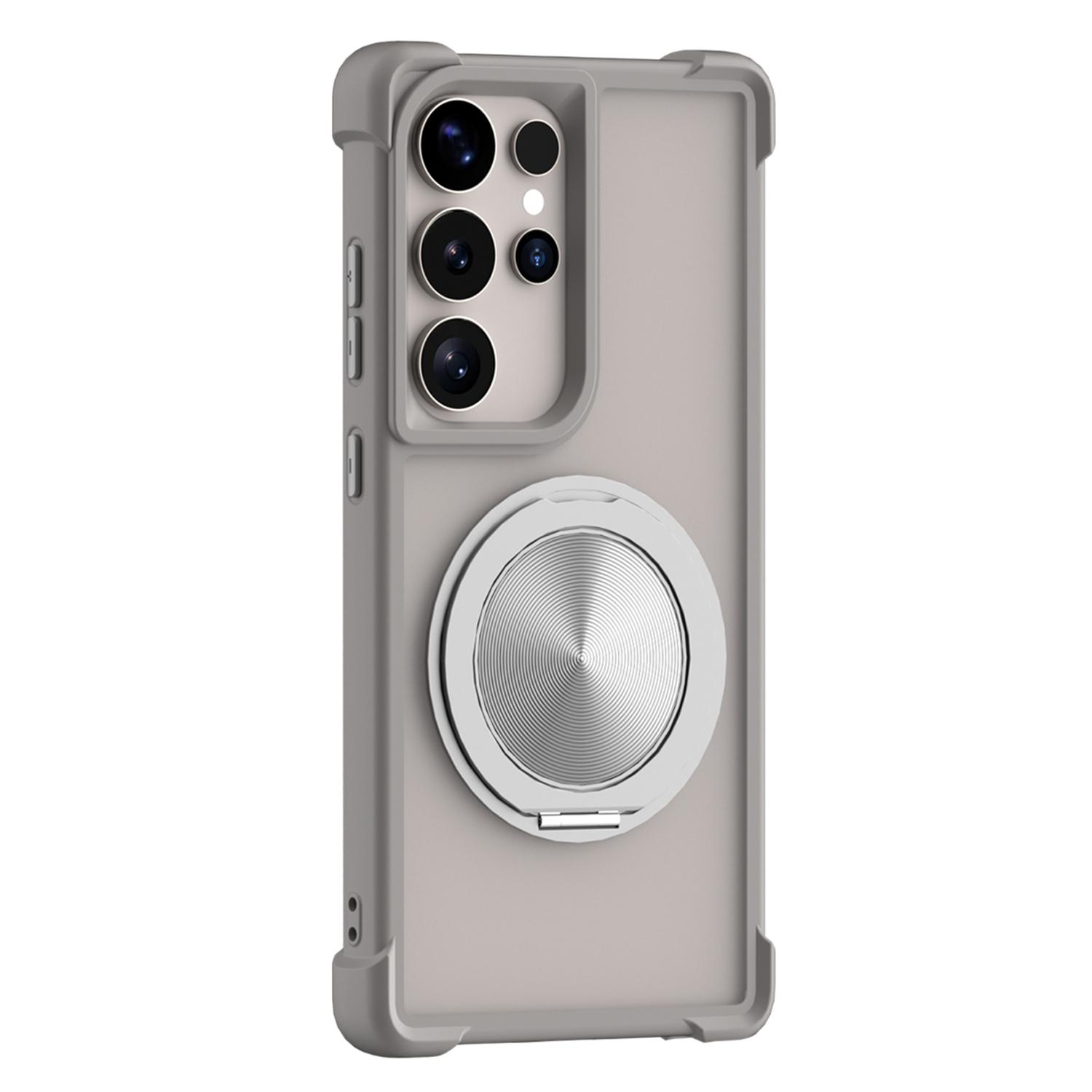 

For Samsung Galaxy S26 Ultra Magnetic Case CD Vein Kickstand TPU + PC Phone Cover