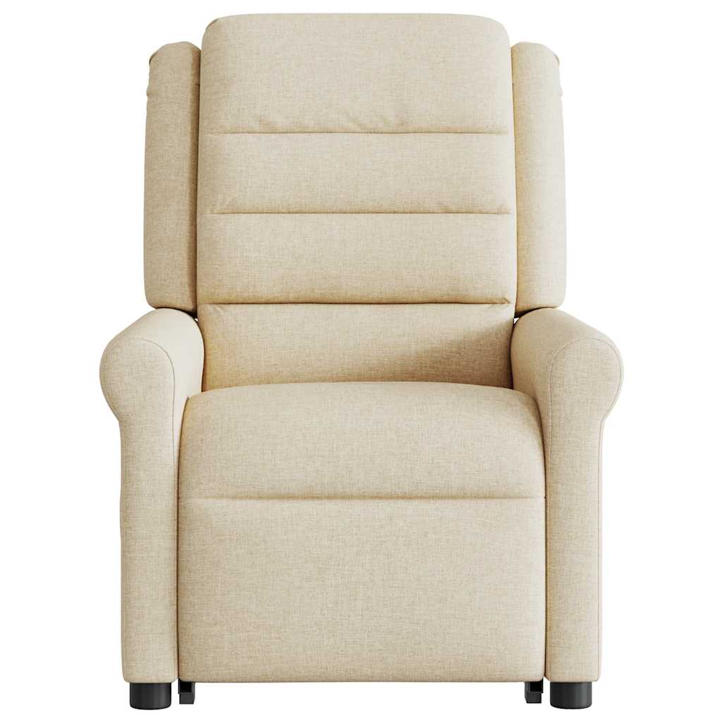 Massage Recliner with Rising Aid Cream Fabric