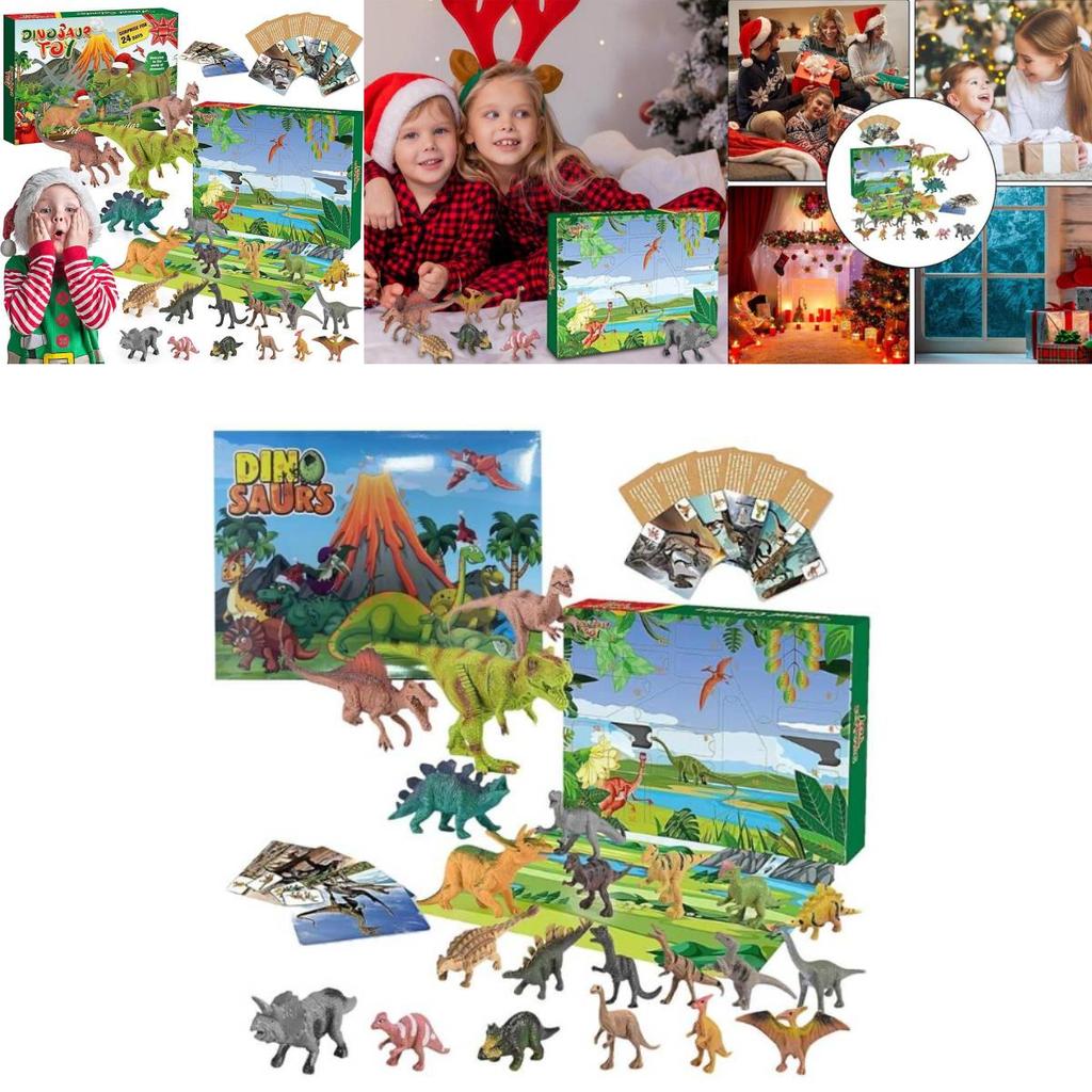 Dinosaur Arrival 24day Christmas Countdown Calendar Toy With Dinosaur Figures For Kids And Holiday Decor