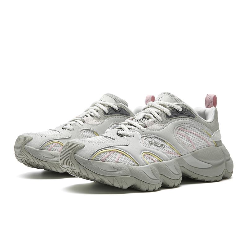 FILA ORIGINALE Cushioning Abrasion Resistant Breathable Lightweight Low top Chunky Sneakers Women's Mist Pearl Gray F12W612109FFV