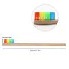 4 6 10PCS Rainbow Colored Double Core Bristles Eco Friendly Bamboo Toothbrush