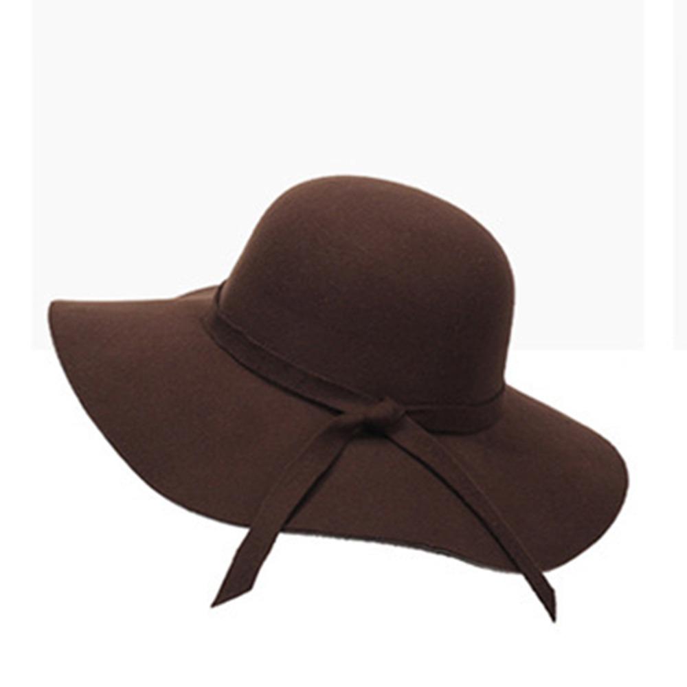 Cappelli a tesa larga stile vintage Cappelli bombati a tesa larga in feltro Cappello a secchiello alla moda Abbigliamento casual