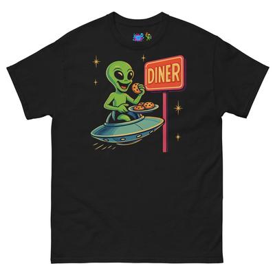 Cookies of the Cosmos Alien Foodie Pop Art UFO T-Shirt