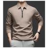 Men S Half Zip Long Sleeve Polo Shirt Casual Fashion Top