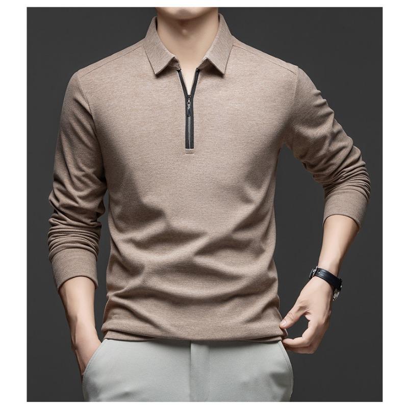 Men S Half Zip Long Sleeve Polo Shirt Casual Fashion Top