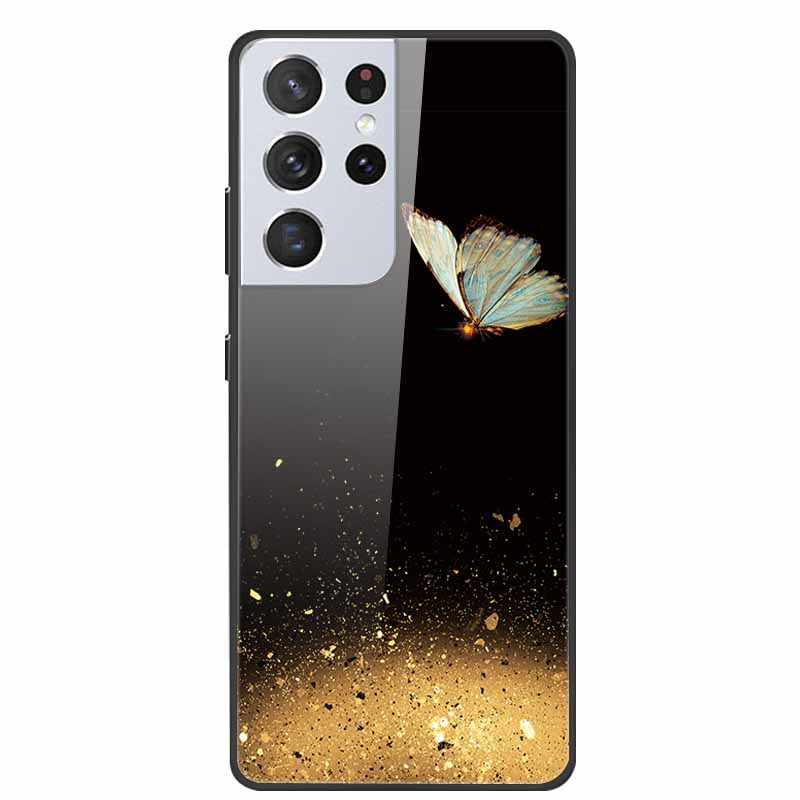 For Samsung Galaxy S25 Ultra Tempered Glass Case Back Cover Hard Phone Cases for SamsungS25 ULTRA 5G SM-S938B Protective Capa