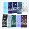 Fashion Hip Hop Bandana Outdoor Unisex Black Hair Band Neck Scarf Headwear Wrist Wraps Head Square Scarves Print Handkerchief